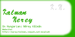 kalman nerey business card